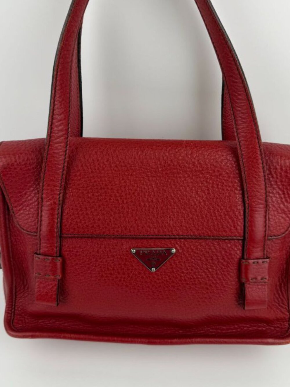 Prada Tote Red Leather Vintage - Picture 5 of 16